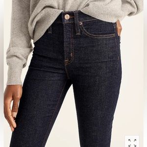 J Crew High-Rise Toothpick Skinny Jeans in Classic Rinse
